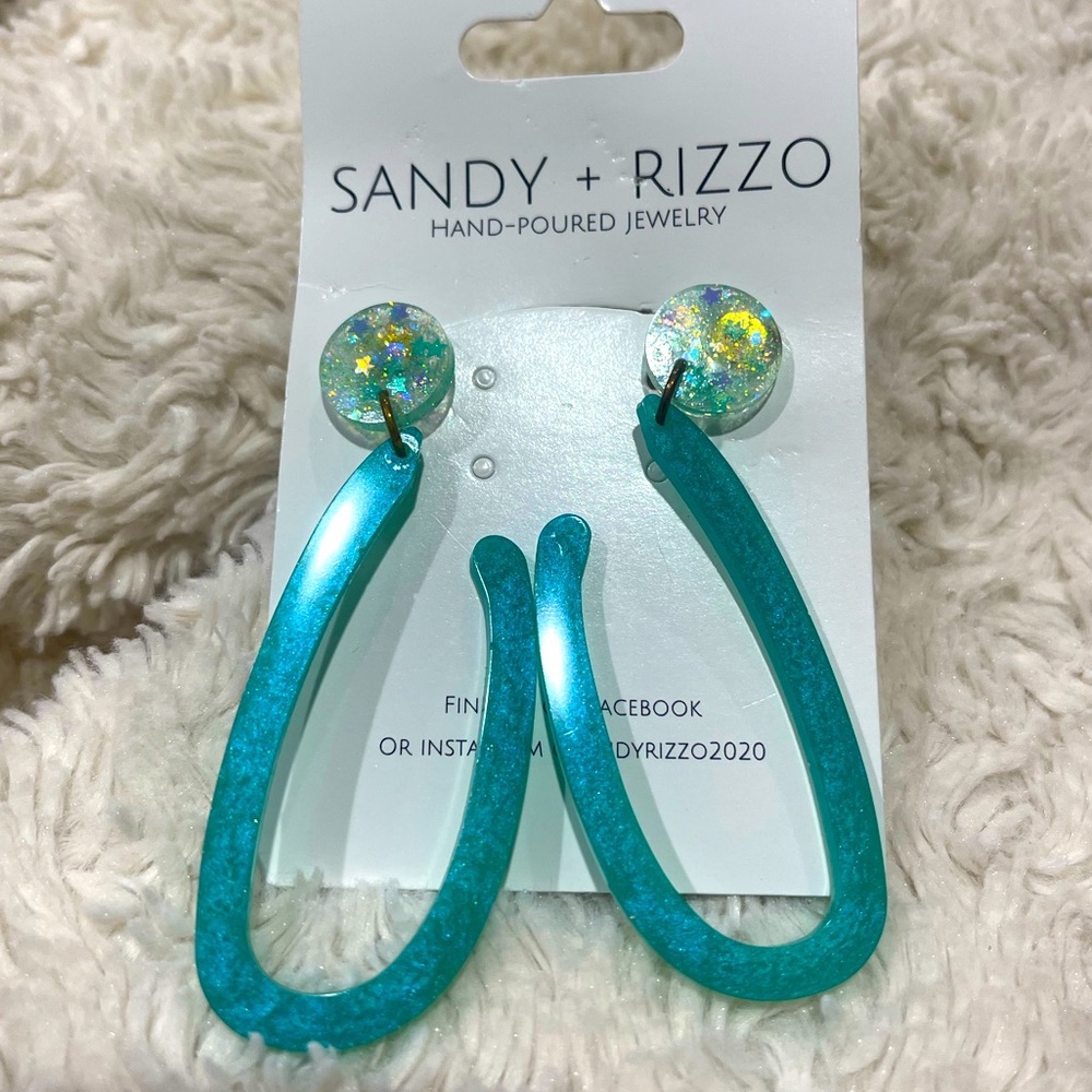 Turquoise Resin Earrings